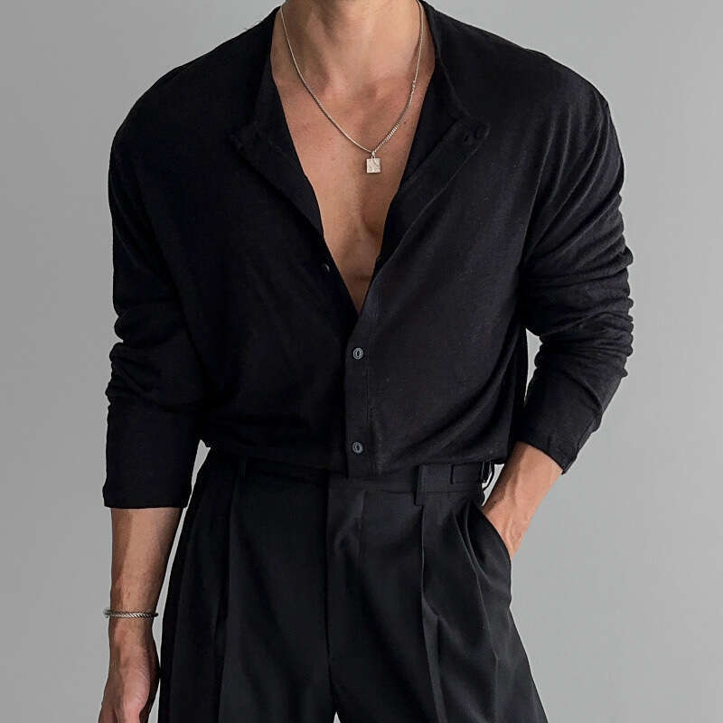 European and American cross-border breathable slim-fit long-sleeve business casual men's commuter shirt, sun-protective thin cardigan