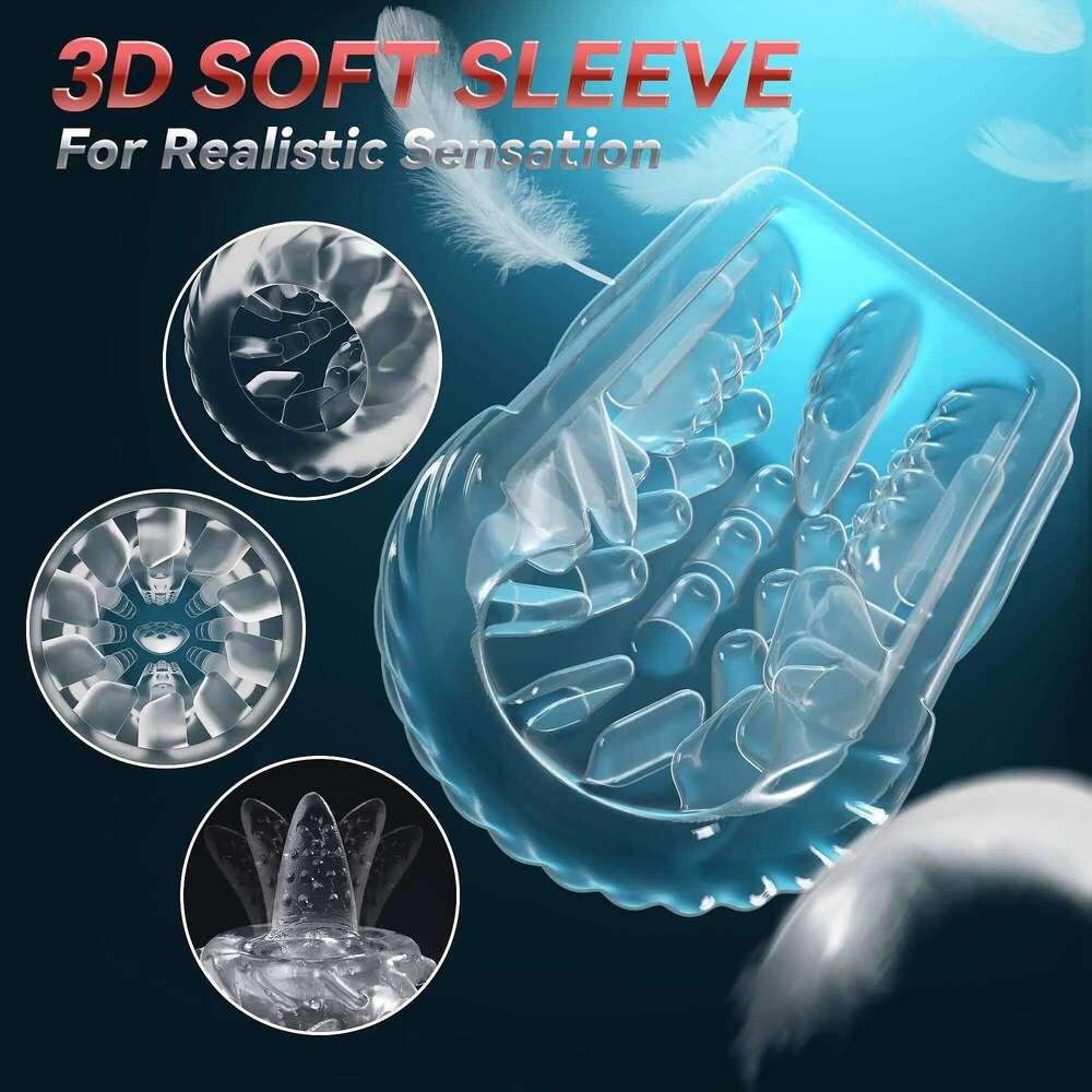 4in1 LCD Automatic Male Masturbator Thrusting Rotating Sucking Masturbation Cup Blowjob Penis Pump Pocket Pussy Sex Toys for Man W260305