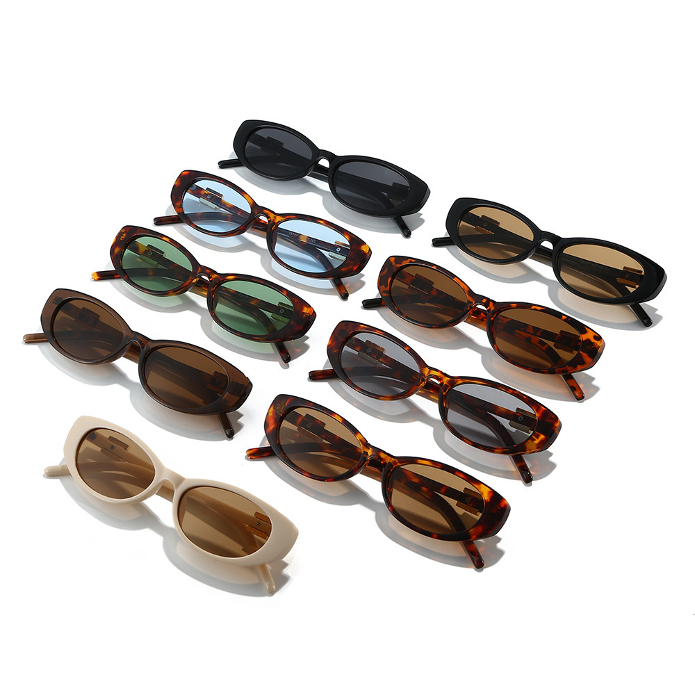 New 25 fashion trendy Korean-style oval small-frame sunglasses, European and American unisex sunglasses with UV protection