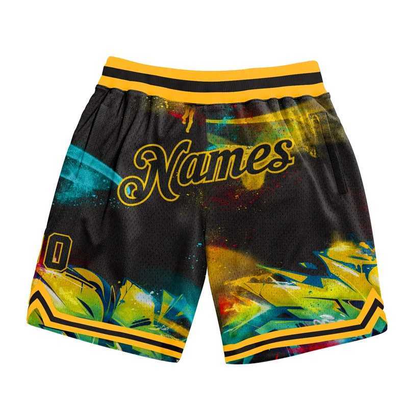 Fashion Graffiti Graphic Basketball Shorts For Men Summer Trend Custom Name Number Sports Short Pants Casual Loose Swim Trunks X260306
