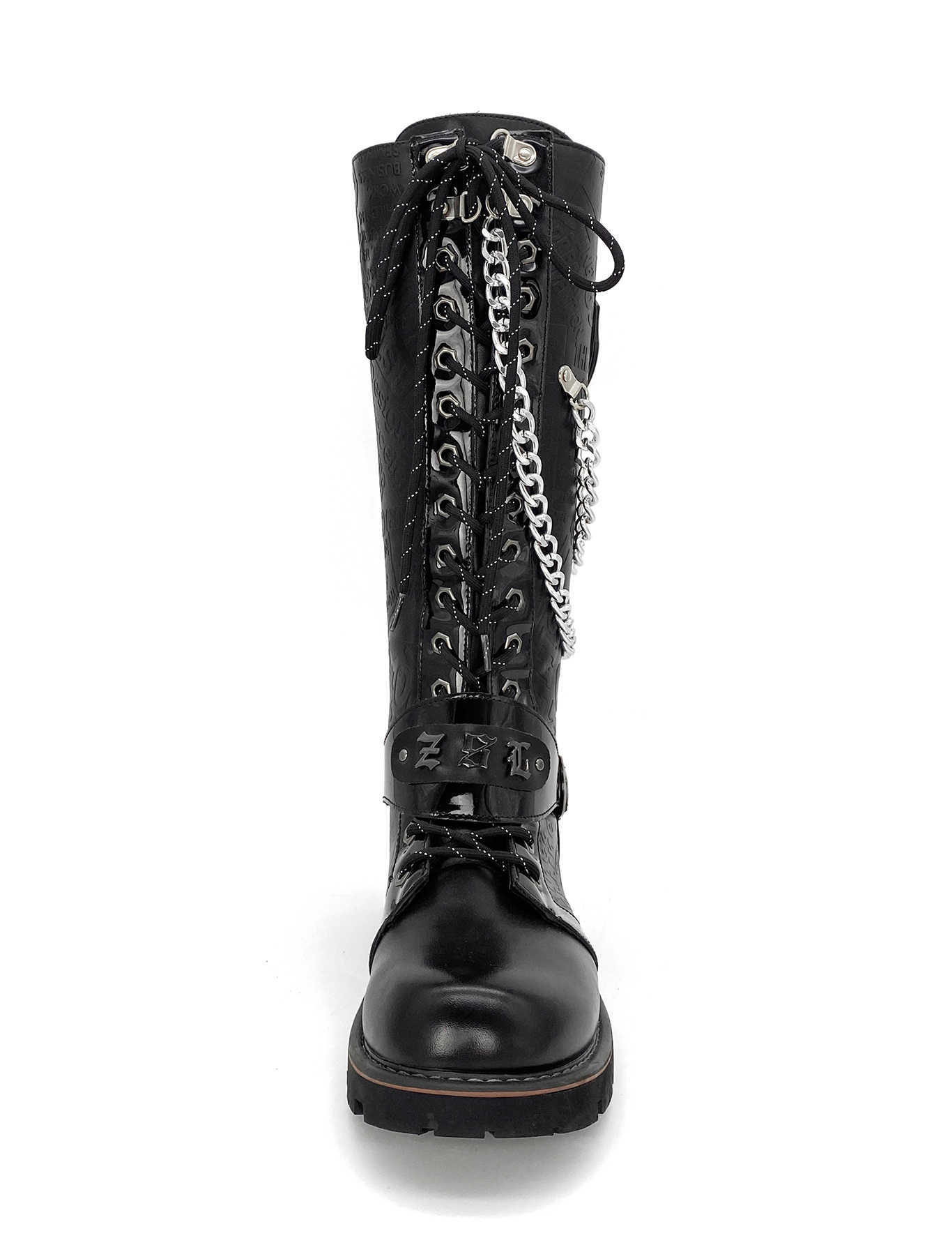 NXY Brand New Design Thick Bottom Large Fashion Print Women's Boots Light Luxury Versatile Thick High Heels high Boots Bestselling
