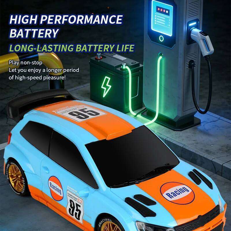 JJRC Q233 Mini 1/64 4WD Drift Racing RC Car with Lighting High-Speed Remote Control Toy for Children Birthday Gift C260305