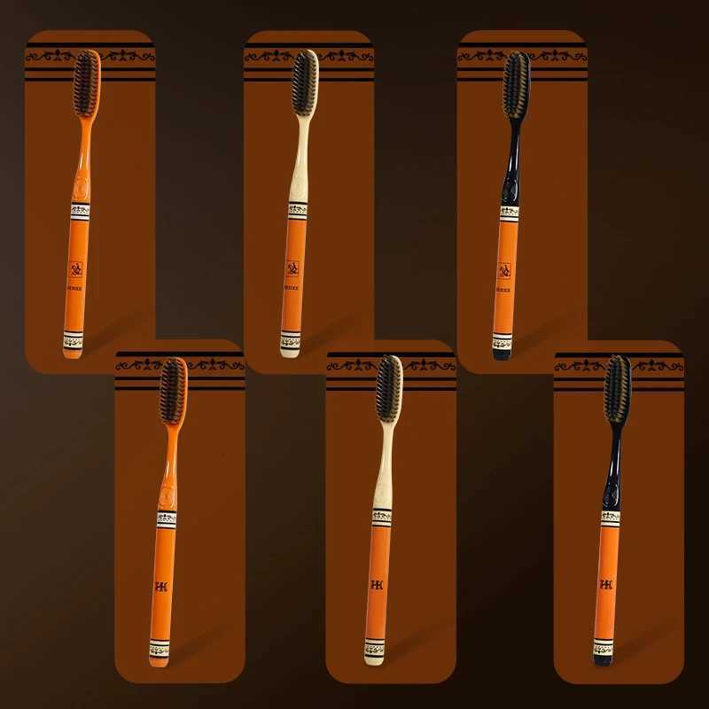 6-Pack Adult Soft Bristle Toothbrushes Extended Head Efficient Cleaning Gift Box Set for Home Daily Use.T260306