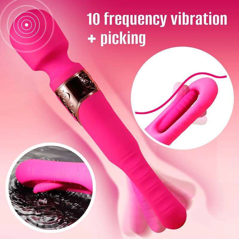 Patting Vibrator Women AV Stick Magic Wand Clitoris Stimulator G Spot Massager Female Masturbator Dildo Sex Toy for Adult W260305