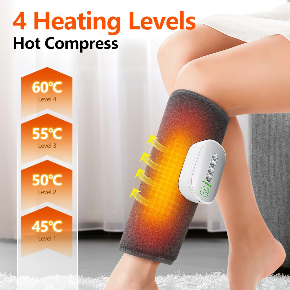 3/4 Mode Air Pressure Heating Calf Massager Electric Airbag Compression Leg Massager Calf Massage Muscle Relax Blood Circulation 260304
