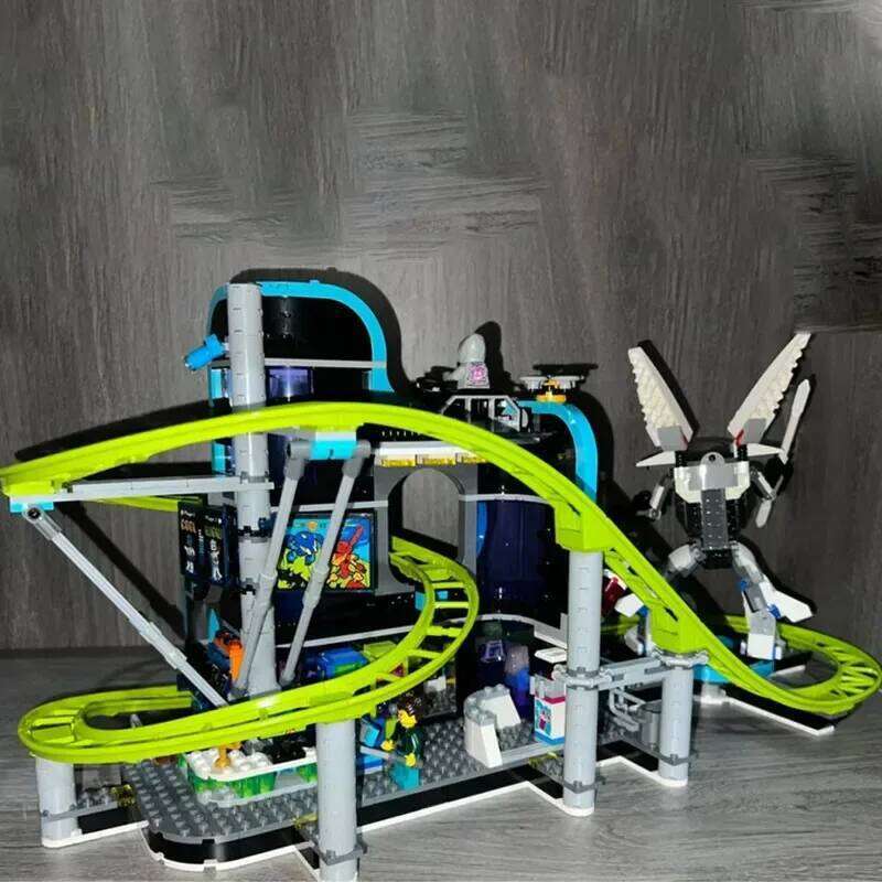 MOC 986Pcs City Series Robot World Roller Coaster Amusement Park Building Blocks Bricks Toy For Kids Boys Christmas Gift Z260306