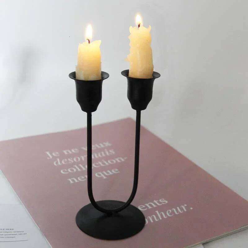 Nordic Simple Holder U-shaped Candlestick Bars Accessories Room Decor Decorative Table Candle Base Candlelight Dinner XJ260305
