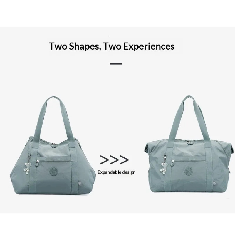 Women Lightweight LargeCapacity Travel Bag Handbags Female Nylon Shoulder Beach Girl Tophandle Casual Tote Purse 260228