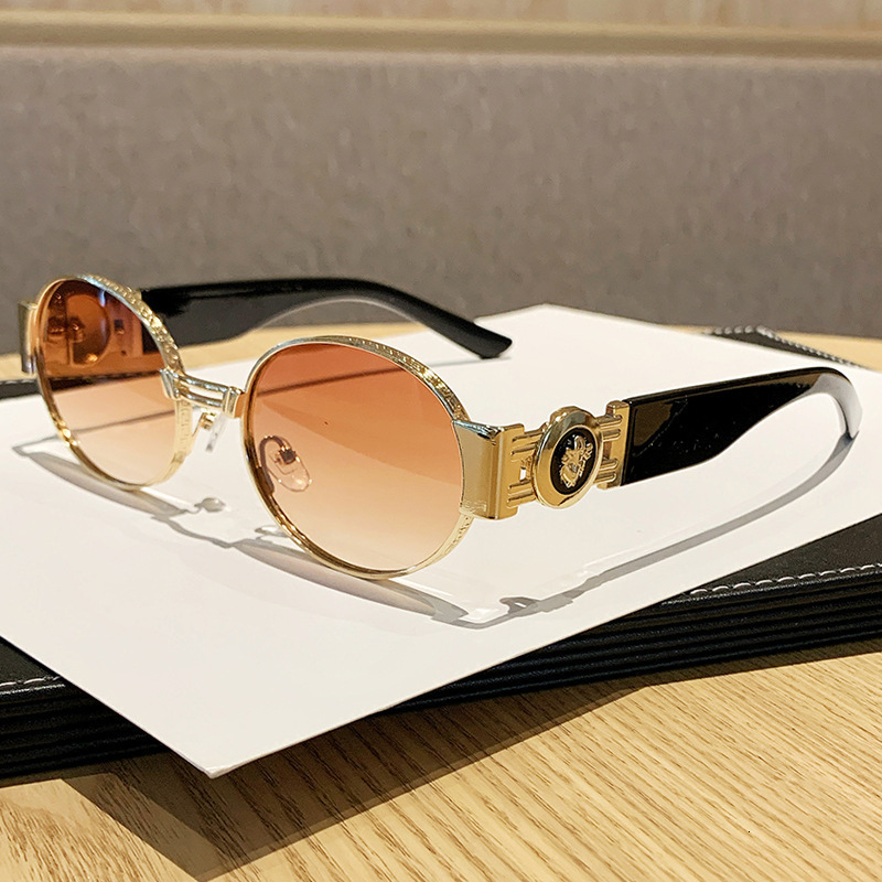 2026 New Cross Border European And American Designer Sunglasses Fashion Oval Frame Women's Sunglasses Outdoor Bicycle Sunglasses Fashion UV Resis