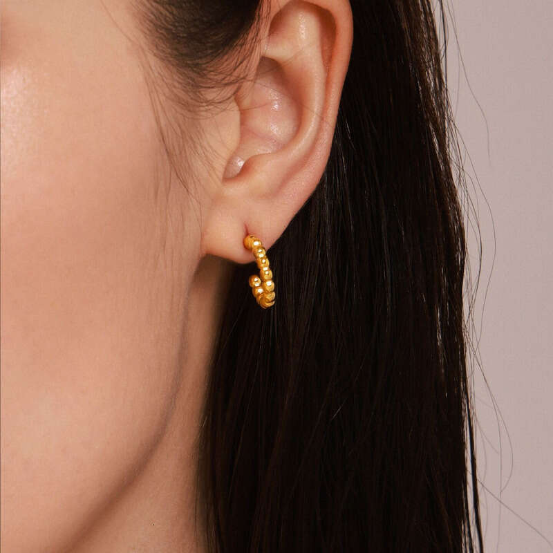 Women's Vintage Earrings: New Style C-shaped Twited Earring, In-tyle Simple Deign, Stainless Steel Plated With 18k Gold, Daily Minimalist Jewelry