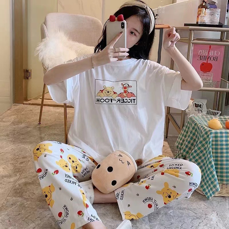 B1456-Light luxury high-end ice silk pajamas women 2025 summer short-sleeved shorts dormitory home clothes suit