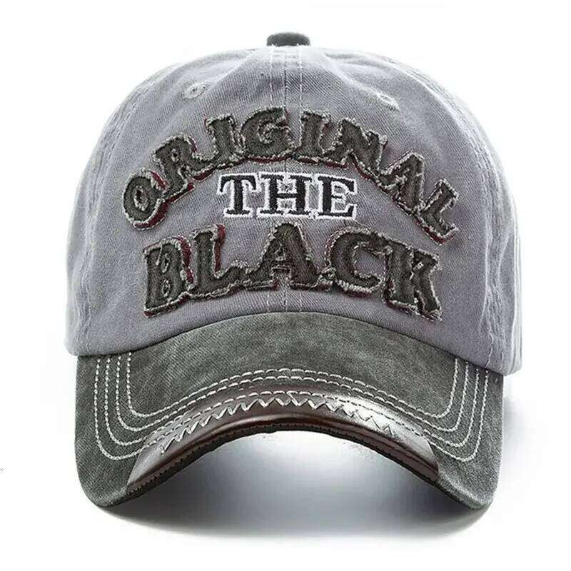 Unisex Vintage Baseball Washed Cotton Hats For Men Women Casual BLACK Letter Embroidery Outdoor Sports Cap Y260304