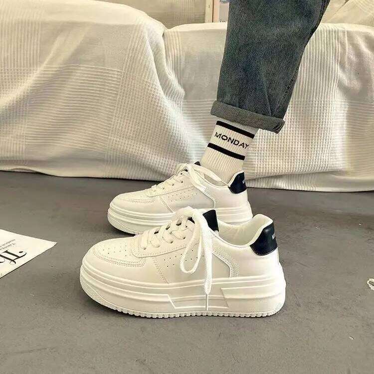 Women Platform Canvas Shoes Height Increasing Chunky Sneakers For youth girls Outdoor trainers Female Ladies Thick Sole Footwear