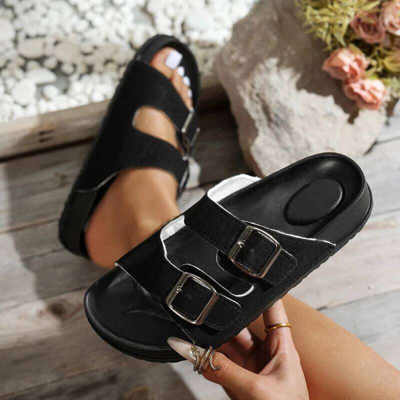 2026 Summer Casual Round-headed Slippers Women Fashionable Home Beach Shoes Couple Trendy Outdoor Sandals