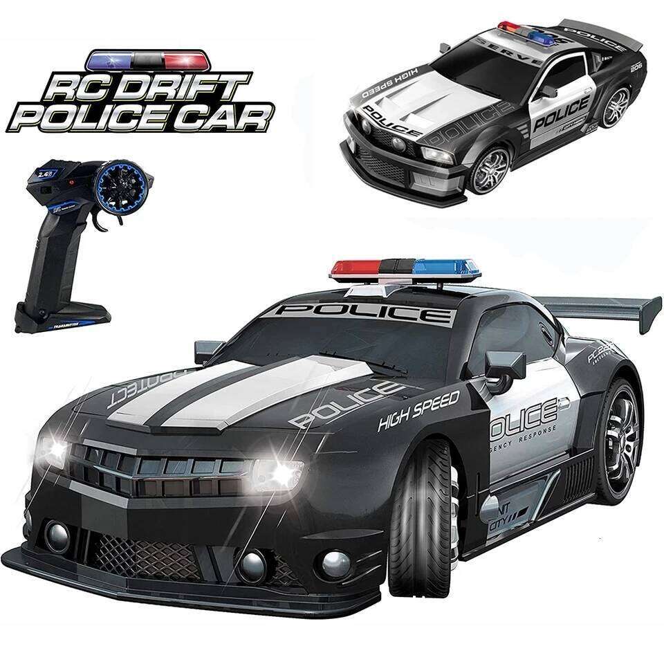 1/12 Big 2.4GHz Super Fast Police RC Car Remote Control Cars Toy with Lights Durable Chase Drift Vehicle toys for boys kid Child C260305