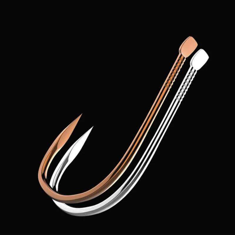 50pcs/lot High Quality Fishhooks Colored Tungsten Steel Double Groove Barbless Fish Bulk Hook Fishing Accessory S260305
