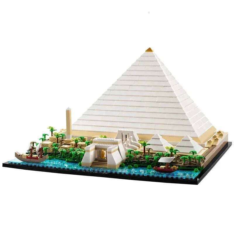 476PCS The Great Pyramid of Giza Model Compatible 21058 Building Block Set Assembled Bricks Kid Toys Brithday Gift Z260306