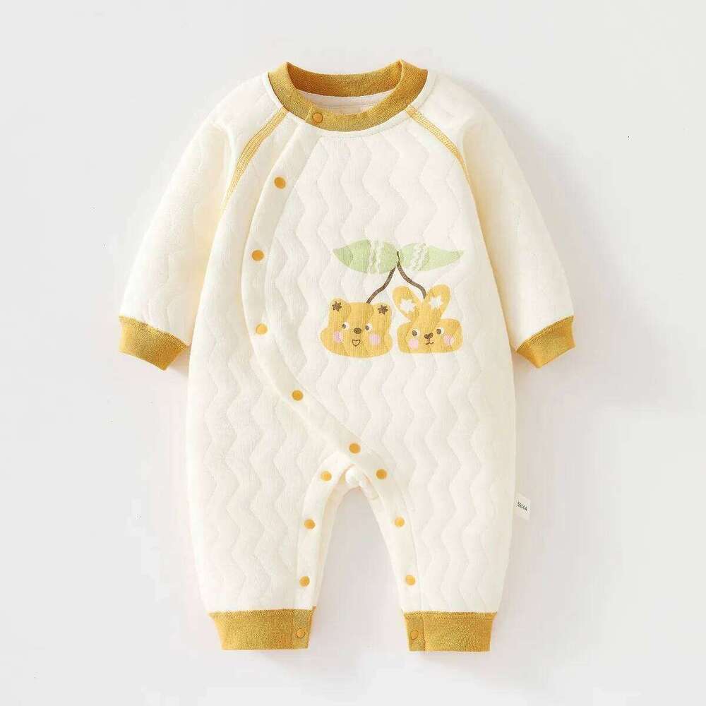 Baby Girl Cute Warm Spring Autumn Jumpsuit Newborns Pure Cotton Soft Onesie Romper Infant Boy 0-18 Months Outwear Clothes Z260306