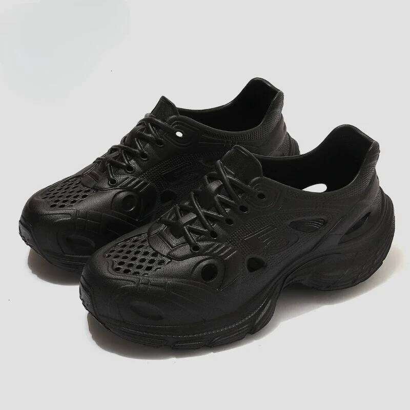 2025 Summer New Fashionable Thick Bottom Non slip Hollow Breathable Women's Sports Shoes Beach Comfortable Sandals