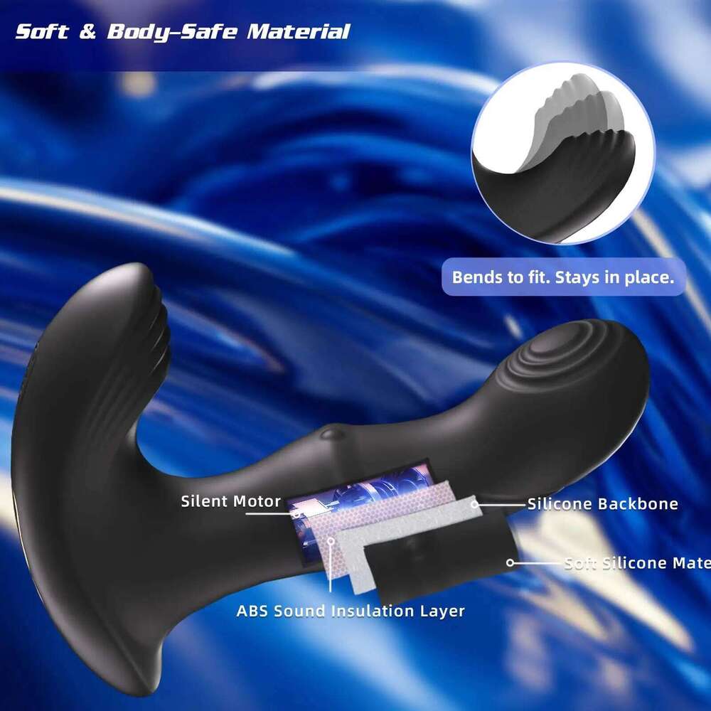 HESEKS Remote Control Wiggling Prostate Massager with Beaded Thrusting Ring Vibrating Anal Butt Plug Adult Sex Toys for Men 18+ W260305