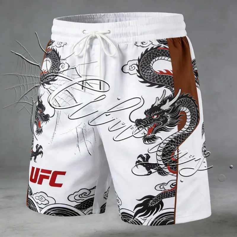 2026 Summer Special MMA Match Fashion Dragon Pattern Boxing Shorts Mens Sports Fitness Quick Drying Breathable Shorts X260306