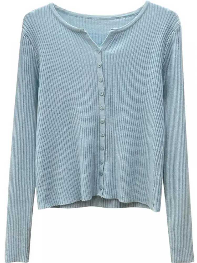 zjaiss 2026 New V-Neck Temperament Small Fragrant Wind Women Loose Sweater All Sweater Coat Special Offer Cardigan M260306