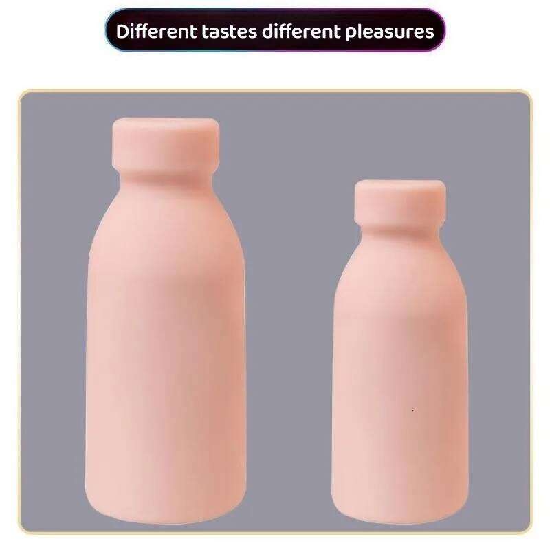 Milk Bottle Shape Male Masturbation Cup Silicone Masturbator Soft Emulational Vaginal Bulge Adult Sex Toys for Men Penis Trainer W260305