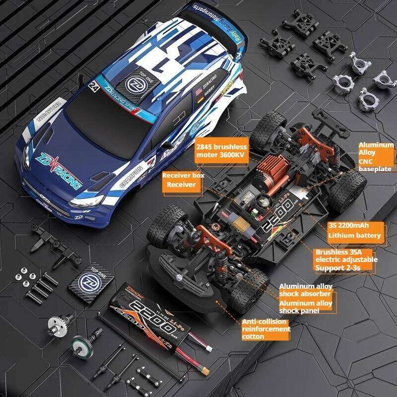 ZD RX12 1/12 RC Rally 6-Channel Electric High-Speed Brushless Four-Wheel Drive Racing Remote Control Car C260305