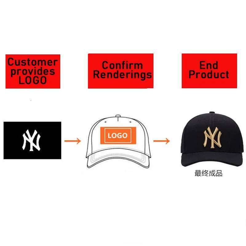 Customized LOGO Men's And Women's Adjustable Baseball Printed Embroidery Peaked Cap Casual Solid Color Hip-Hop Hat Y260304