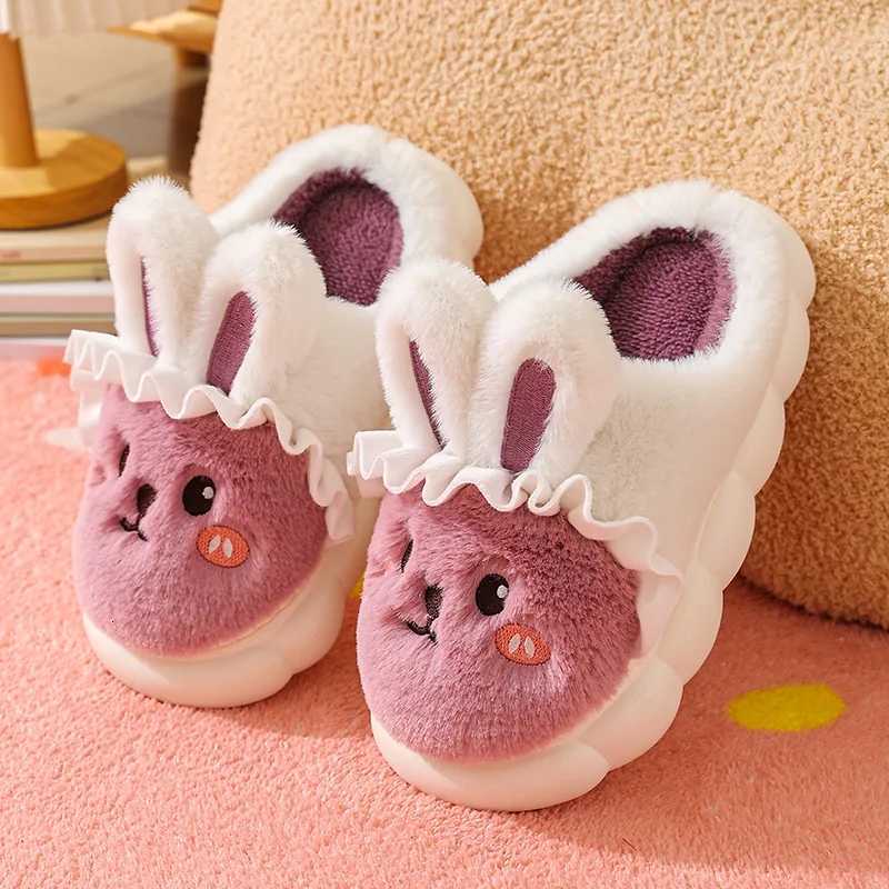 2025 Kids Baby Girl Winter Slippers Cute Bunny Warm Slippers Non Slip House Shoes for Toddlers Indoor Outdoor S260305