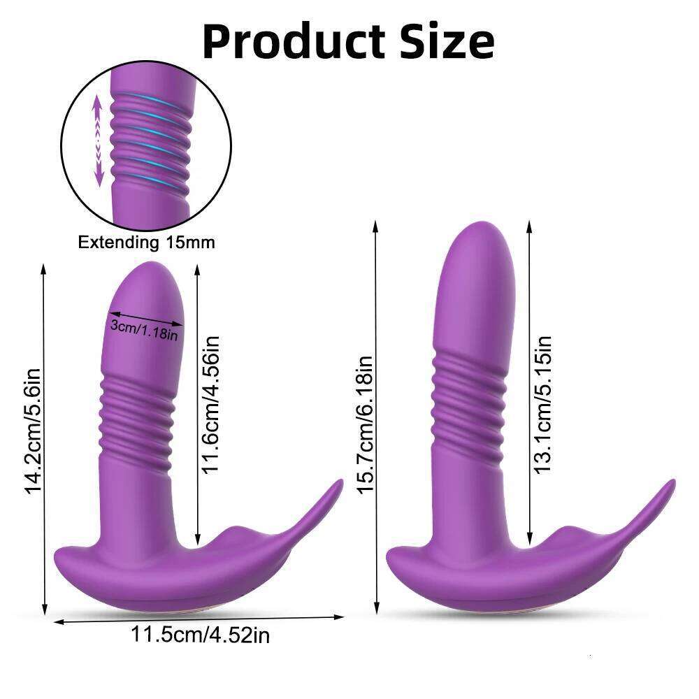APP Thrusting Vibrator for Women Rotating Telescopic Dildo Bluetooth G Spot Clitoris Stimulator Sex Toy Female Masturbation W260305
