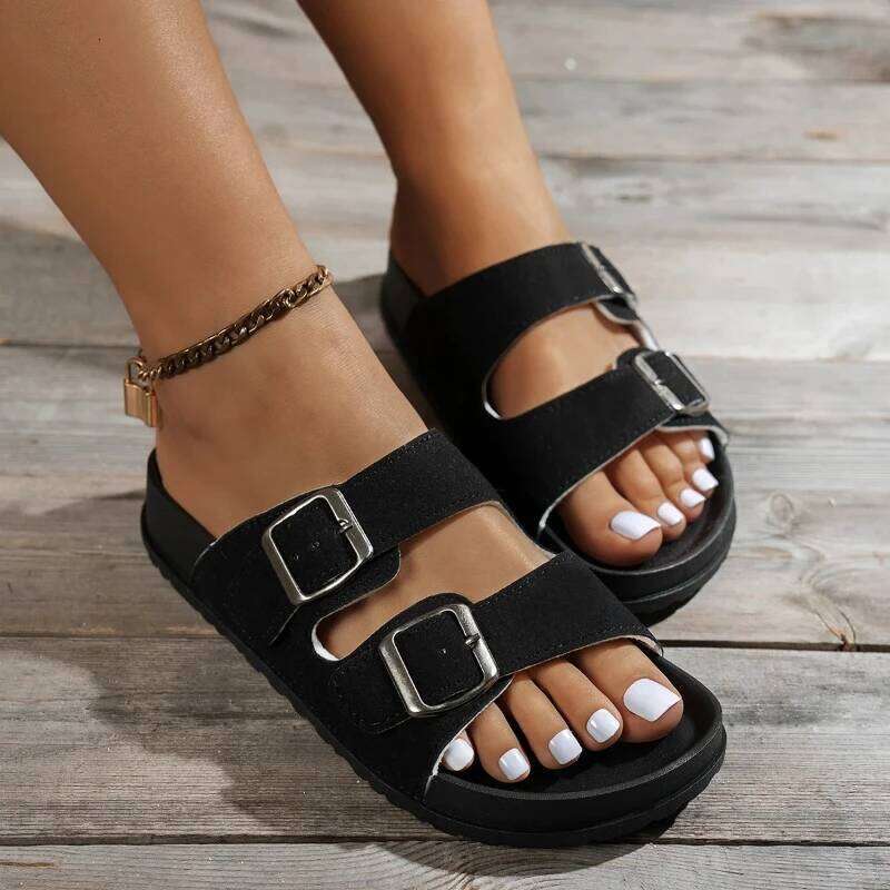 2026 Summer Casual Round-headed Slippers Women Fashionable Home Beach Shoes Couple Trendy Outdoor Sandals