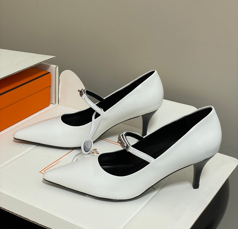 Quality business dress women's pointed toe high heeled single shoes designer genuine leather shoes dress shoes business suits travel shoes