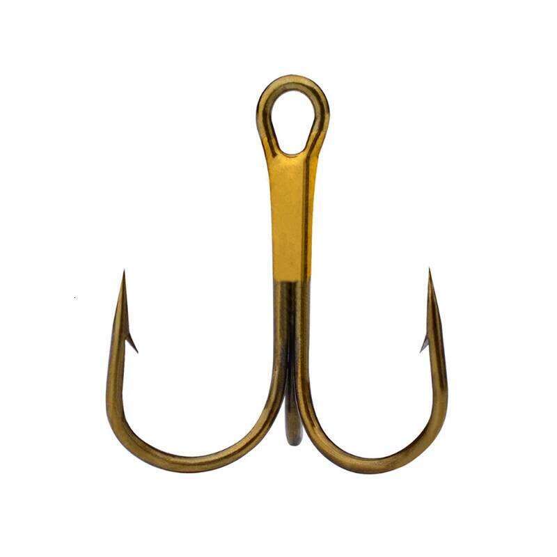 PRO BEROS 100pcs/pack Super Sharp Barbed Hook Treble Fishing Hooks 2/4/6/8/10/12/14# High Carbon Steel Tackle Fishhooks Y260305