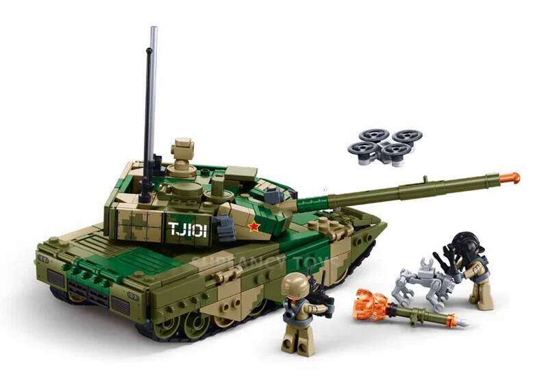Sluban 391pcs MBT Main Battle Tank ModelArmy King of Land WarfareDIY Building Blockset Military Educational Toys for Children Z260305