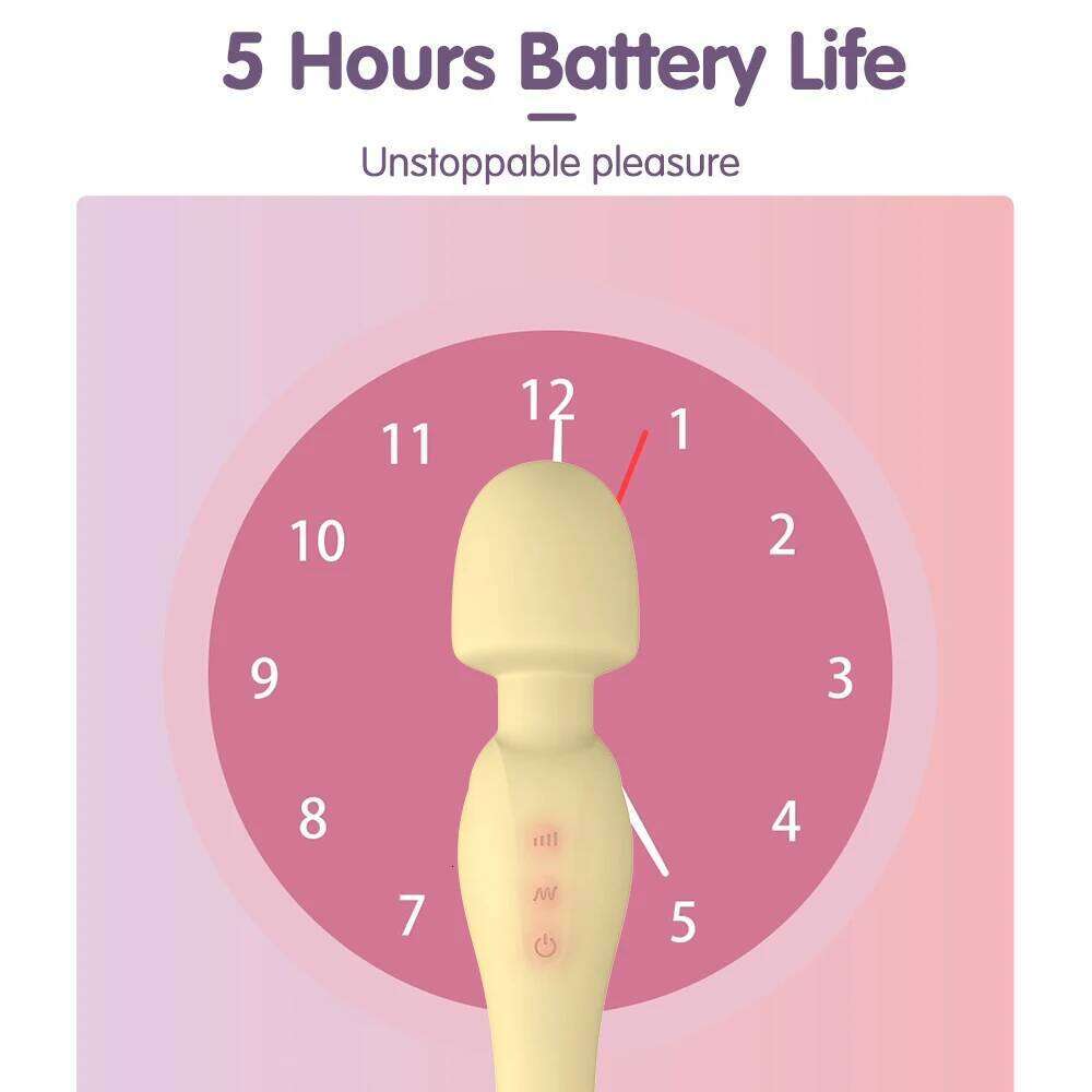 DRYWELL 20 Speeds Powerful Magic Wand Sex For Women Female Vibrator Clitoris Stimulator Silent Couple Toys for Adults 18 W260305