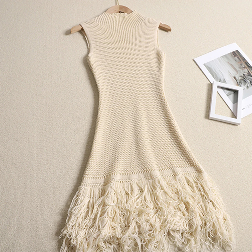 YuooMuoo Chic Fashion Sexy Package Hips Mini Tassel Dress Women Bodycon Party Dress Vacation Style Lady Beach Vestidos 260306