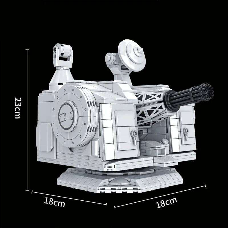 1087Pcs Military 1130 Close Range Gun Building Blocks Model Modern Naval Weapons Idea Bricks Toy for Children Christmas Gift Set Z260306