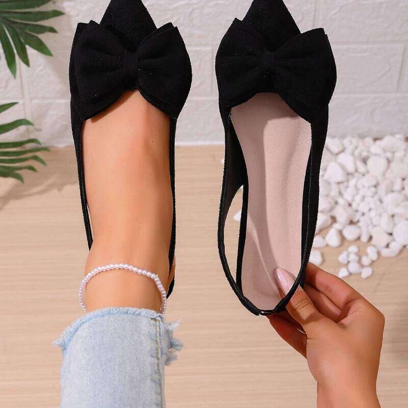 2025 Summer New Women's Bow Closed Sandals Fashionable, Casual, Easy to Wear, Bestselling Comfortable Flat Shoes