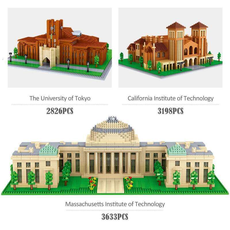 5379PCS City Mini World Famous School Series Architecture Model Building Blocks Educational Bricks Toys for Children Gifts Z260305