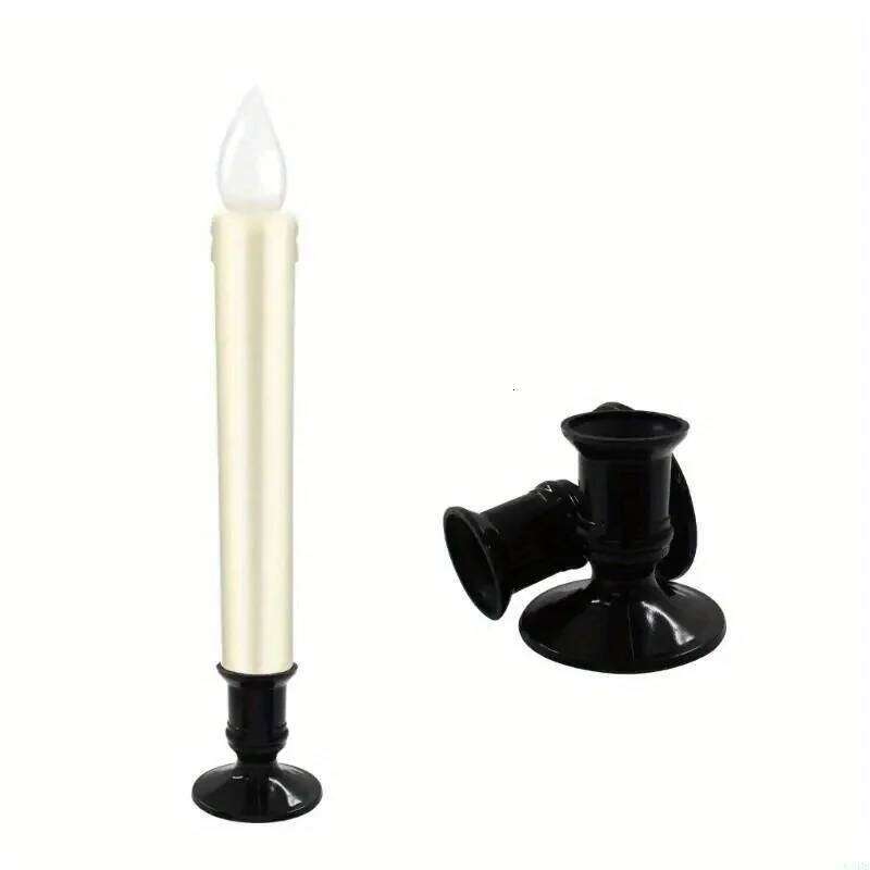 12Pcs Retro Black Candle Holders Durable Plastic Candlesticks for Wedding Restaurant Christmas Decora Sturdy Stand of Candles XJ260305