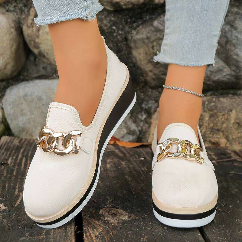 2026 New Women's Fashion Hot Selling Non slip Thick soled Outdoor Comfortable and Breathable Solid Color Casual Shoes