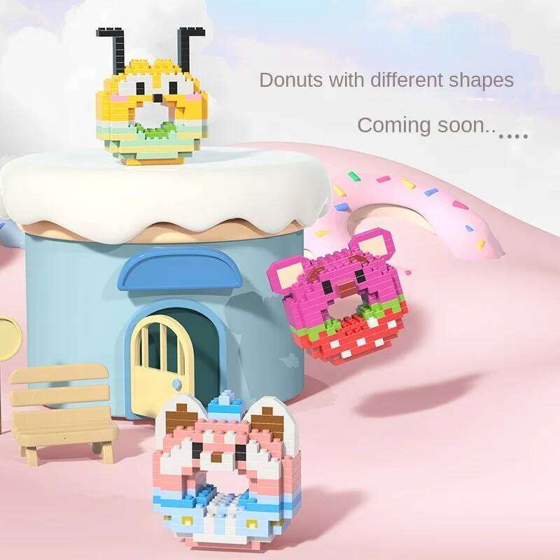 Donut series of 50 Internet celebrity small particle building block doll children puzzle toy girl gift Z260306