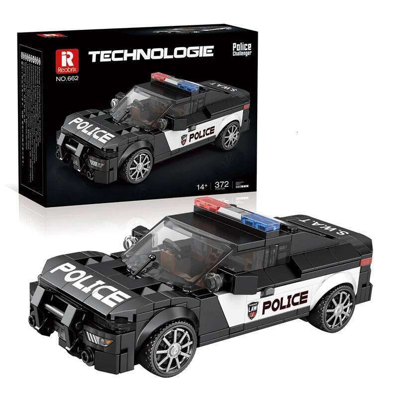 372PCS Police Building Blocks 1:24 SWAT Car Model Desktop Ornaments Collection Display Toys For Kids Holiday Gifts Z260305