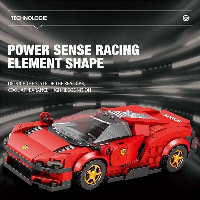 Super Sport Building Blocks City Speed Vehicle Car Model Bricks Desktop Ornaments DIY Assembly Toys Holiday Gift For Kids Z260305