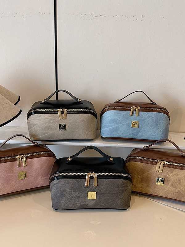 New trendy makeup bag - women's accordion-style pillow bag - travel-sized large-capacity waterproof cosmetic storage bag L260306