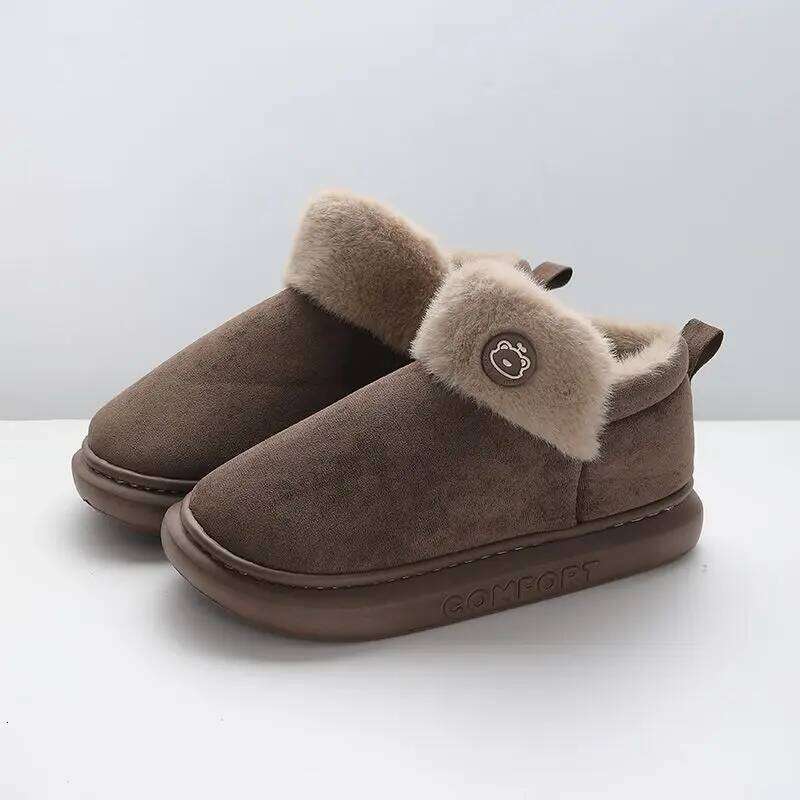 Litfun Winter Furry Cotton For Women Outdoor Ankle Platform Casual Fuzzy Non-slip Cozy Warm Women's Snow Boots