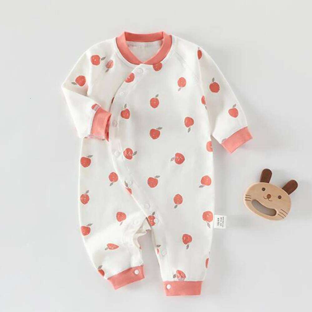 Onesie 100% Cotton Floral Animal Cute Print Spring Autumn Newborn Clothes Unisex Long Sleeve Baby Rompers For Boys Girls Z260306