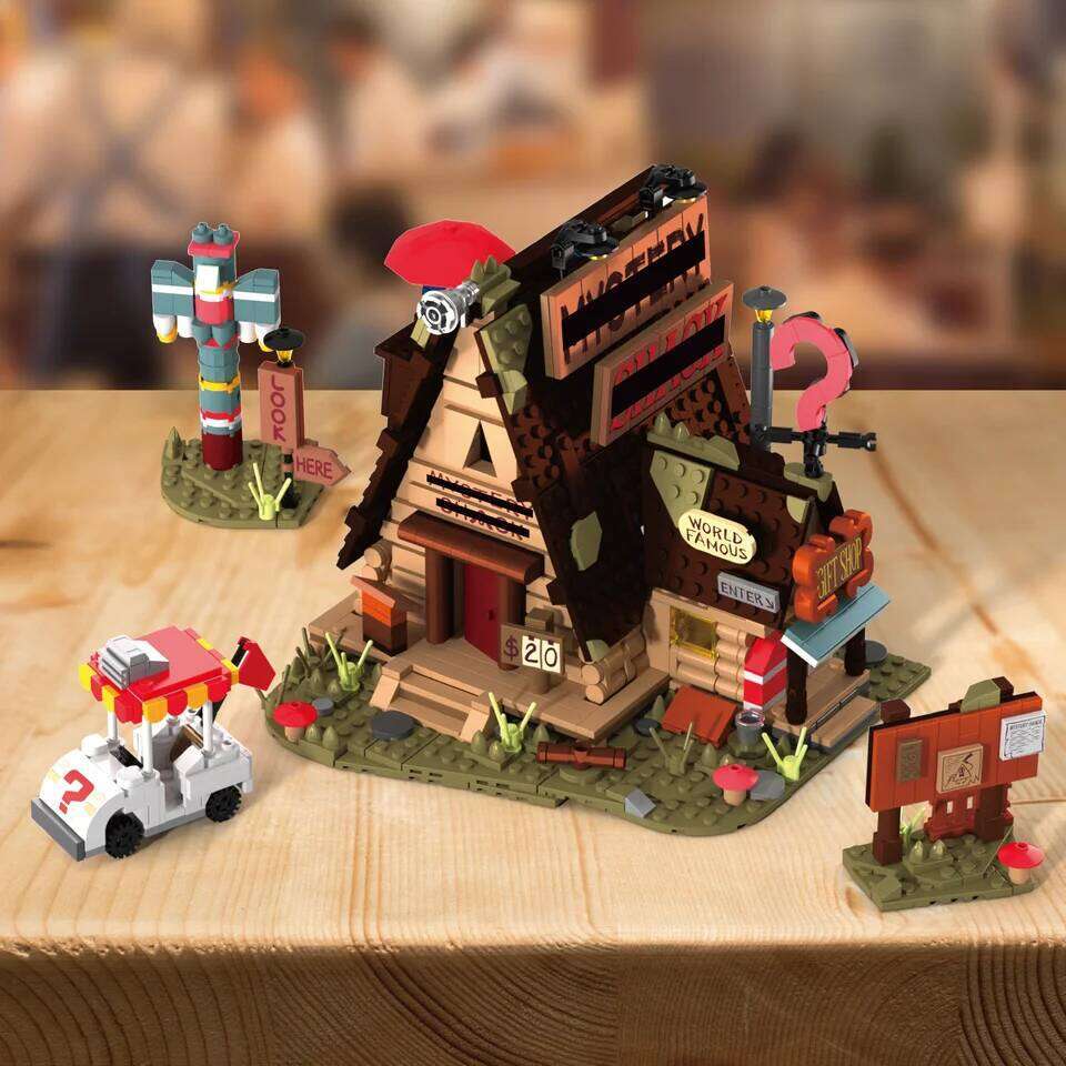 1125PCS/set Gravityed Fall House Building Block Kids Toy for Adults Gifts Farm Architecture Model Bricks Desktop Decor Ornament Z260306