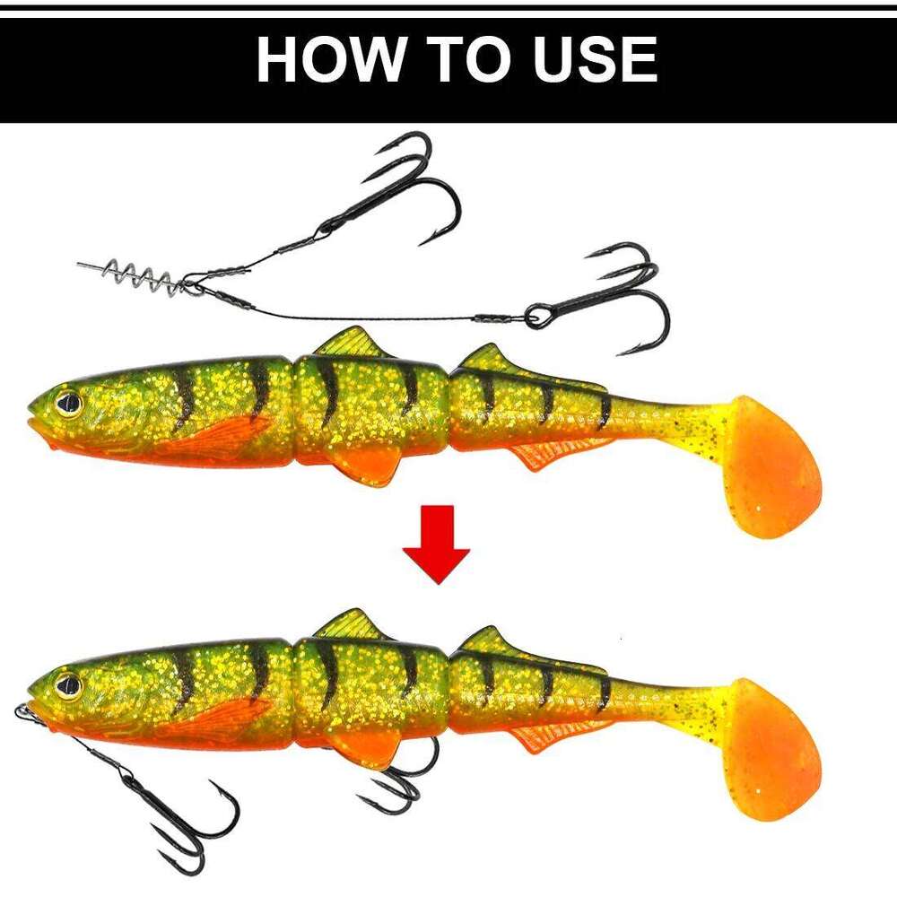 9KM Rig Pike Stinger Hooks Fishing with Treble Hook For Rubber Soft Lure Swimbait Accessories S260305